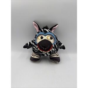 Happy Tails Safari Buddies Wag N' Woof Zebra Dog Toy Plush 9" Stuffed Pet Toy